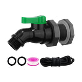 Maxbell Rain Barrel Spigot Kit 3/4inch Rain Barrel Valve for Aquariums Garden Barrel 2.54cm