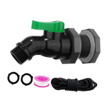 Maxbell Rain Barrel Spigot Kit 3/4inch Rain Barrel Valve for Aquariums Garden Barrel 2.54cm