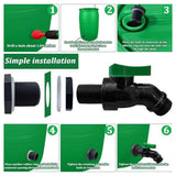Maxbell Rain Barrel Spigot Kit 3/4inch Rain Barrel Valve for Aquariums Garden Barrel 2.06cm