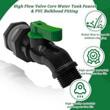 Maxbell Rain Barrel Spigot Kit 3/4inch Rain Barrel Valve for Aquariums Garden Barrel 2.06cm