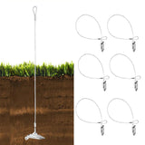 Maxbell 6x Ground Earth Anchors Lightweight 30.71inch Long for Carports Fence Garden