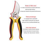 Maxbell Garden Pruning Shear Professional Gardening Scissors for Farm Orchard Garden Yellow