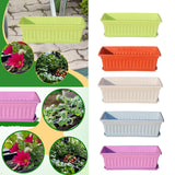 Maxbell Window Box Versatile with Tray Flower Pot for Outside Balcony Indoor Outdoor Green
