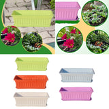 Maxbell Window Box Versatile with Tray Flower Pot for Outside Balcony Indoor Outdoor Green