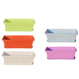 Maxbell Window Box Versatile with Tray Flower Pot for Outside Balcony Indoor Outdoor Green