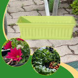 Maxbell Window Box Versatile with Tray Flower Pot for Outside Balcony Indoor Outdoor Green