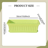 Maxbell Window Box Versatile with Tray Flower Pot for Outside Balcony Indoor Outdoor Green