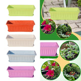 Maxbell Window Box Versatile with Tray Flower Pot for Outside Balcony Indoor Outdoor Green