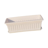 Maxbell Window Box Versatile with Tray Flower Pot for Outside Balcony Indoor Outdoor White