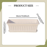 Maxbell Window Box Versatile with Tray Flower Pot for Outside Balcony Indoor Outdoor White