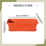 Maxbell Window Box Versatile with Tray Flower Pot for Outside Balcony Indoor Outdoor Red