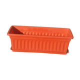 Maxbell Window Box Versatile with Tray Flower Pot for Outside Balcony Indoor Outdoor Red