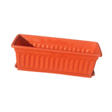 Maxbell Window Box Versatile with Tray Flower Pot for Outside Balcony Indoor Outdoor Red