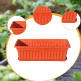 Maxbell Window Box Versatile with Tray Flower Pot for Outside Balcony Indoor Outdoor Red