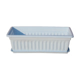 Maxbell Window Box Versatile with Tray Flower Pot for Outside Balcony Indoor Outdoor Blue