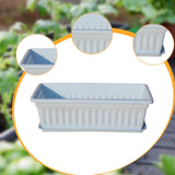 Maxbell Window Box Versatile with Tray Flower Pot for Outside Balcony Indoor Outdoor Blue