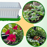 Maxbell Window Box Versatile with Tray Flower Pot for Outside Balcony Indoor Outdoor Blue