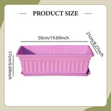 Maxbell Window Box Versatile with Tray Flower Pot for Outside Balcony Indoor Outdoor Purple