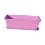 Maxbell Window Box Versatile with Tray Flower Pot for Outside Balcony Indoor Outdoor Purple