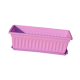 Maxbell Window Box Versatile with Tray Flower Pot for Outside Balcony Indoor Outdoor Purple