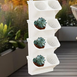 Maxbell Wall Mounted Plant Holder Home Decor Flower Rack for Hallway Entryway Indoor White