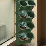 Maxbell Wall Mounted Plant Holder Home Decor Flower Rack for Hallway Entryway Indoor Dark Green