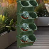 Maxbell Wall Mounted Plant Holder Home Decor Flower Rack for Hallway Entryway Indoor Dark Green