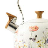 Maxbell Loud Whistle Kettle Floral Pattern Cooker Tea Kettle for Outdoor Camping BBQ