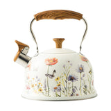 Maxbell Loud Whistle Kettle Floral Pattern Cooker Tea Kettle for Outdoor Camping BBQ
