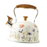 Maxbell Loud Whistle Kettle Floral Pattern Cooker Tea Kettle for Outdoor Camping BBQ