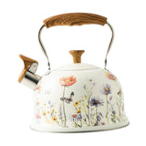 Maxbell Loud Whistle Kettle Floral Pattern Cooker Tea Kettle for Outdoor Camping BBQ