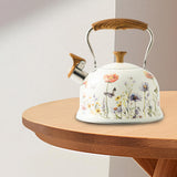 Maxbell Loud Whistle Kettle Floral Pattern Cooker Tea Kettle for Outdoor Camping BBQ