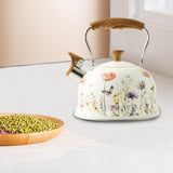 Maxbell Loud Whistle Kettle Floral Pattern Cooker Tea Kettle for Outdoor Camping BBQ