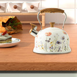 Maxbell Loud Whistle Kettle Floral Pattern Cooker Tea Kettle for Outdoor Camping BBQ