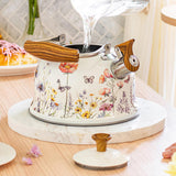 Maxbell Loud Whistle Kettle Floral Pattern Cooker Tea Kettle for Outdoor Camping BBQ