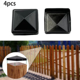 Maxbell 4 Pieces Iron Fence Post Cap Decorative Post Caps Reusable Fence Accessories S