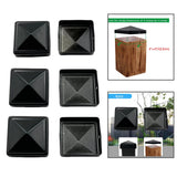 Maxbell 4 Pieces Iron Fence Post Cap Decorative Post Caps Reusable Fence Accessories S
