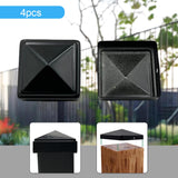 Maxbell 4 Pieces Iron Fence Post Cap Decorative Post Caps Reusable Fence Accessories M
