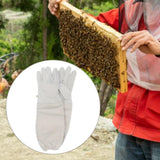 Maxbell Beekeeping Gloves 1 Pair Canvas with Elastic Cuffs Beekeeper Anti Bee Gloves