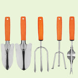 Maxbell 5Pcs Stainless Steel Gardening Tools for Loose Soil Planting Flowers Digging