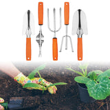 Maxbell 5Pcs Stainless Steel Gardening Tools for Loose Soil Planting Flowers Digging