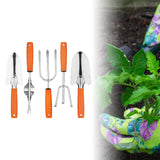 Maxbell 5Pcs Stainless Steel Gardening Tools for Loose Soil Planting Flowers Digging