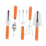 Maxbell 5Pcs Stainless Steel Gardening Tools for Loose Soil Planting Flowers Digging