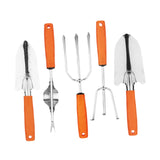 Maxbell 5Pcs Stainless Steel Gardening Tools for Loose Soil Planting Flowers Digging