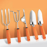 Maxbell 5Pcs Stainless Steel Gardening Tools for Loose Soil Planting Flowers Digging