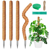 Maxbell Moss Pole for Plants 47inch Palm Bendable for Potted Plants