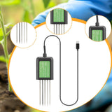 Maxbell 8 in 1 Soil Tester Portable Soil PH Tester for Gardening Indoor Outdoor Farm