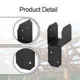 Maxbell 4 Pieces Post Anchor Connector Mending Plate for Furniture Pavilions Pergola 3.8cm