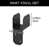 Maxbell 4 Pieces Post Anchor Connector Mending Plate for Furniture Pavilions Pergola 3.8cm