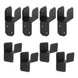 Maxbell 4 Pieces Post Anchor Connector Mending Plate for Furniture Pavilions Pergola 3.8cm